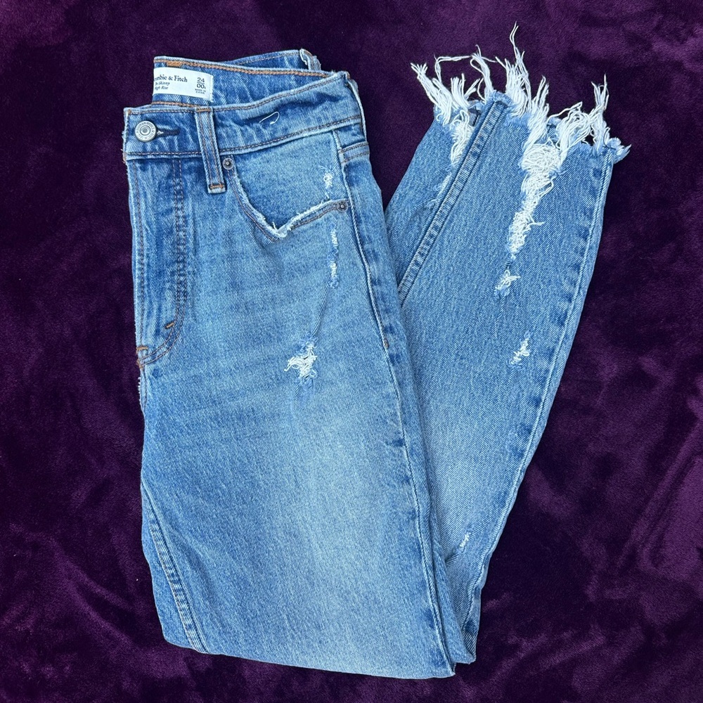 abercrombie & fitch high rise skinny jeans 24 SHORT